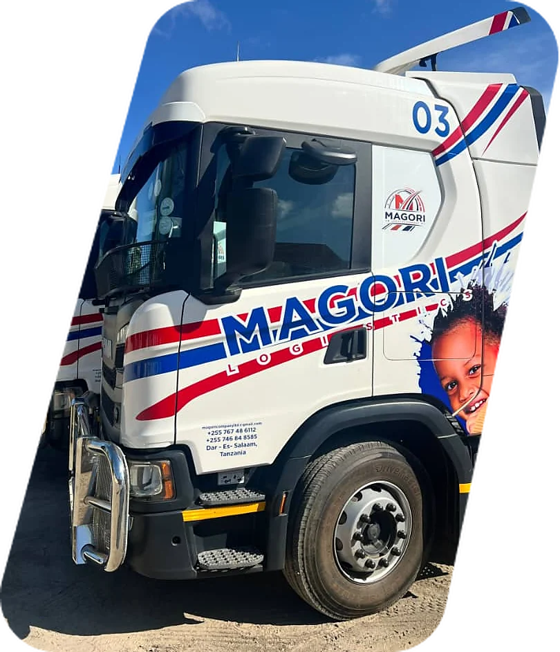The Magori Logistics livery on the door of unit 03